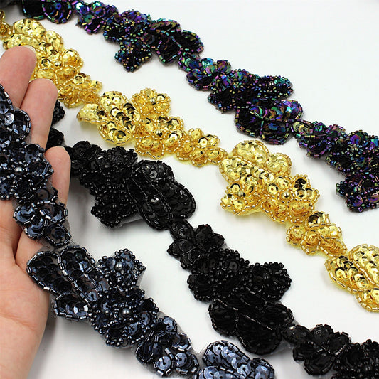 Sequin Flower Braid Trim 38mm 8808