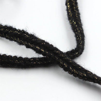 Woolly Braid with Lurex - 20mm - by the metre - 9828