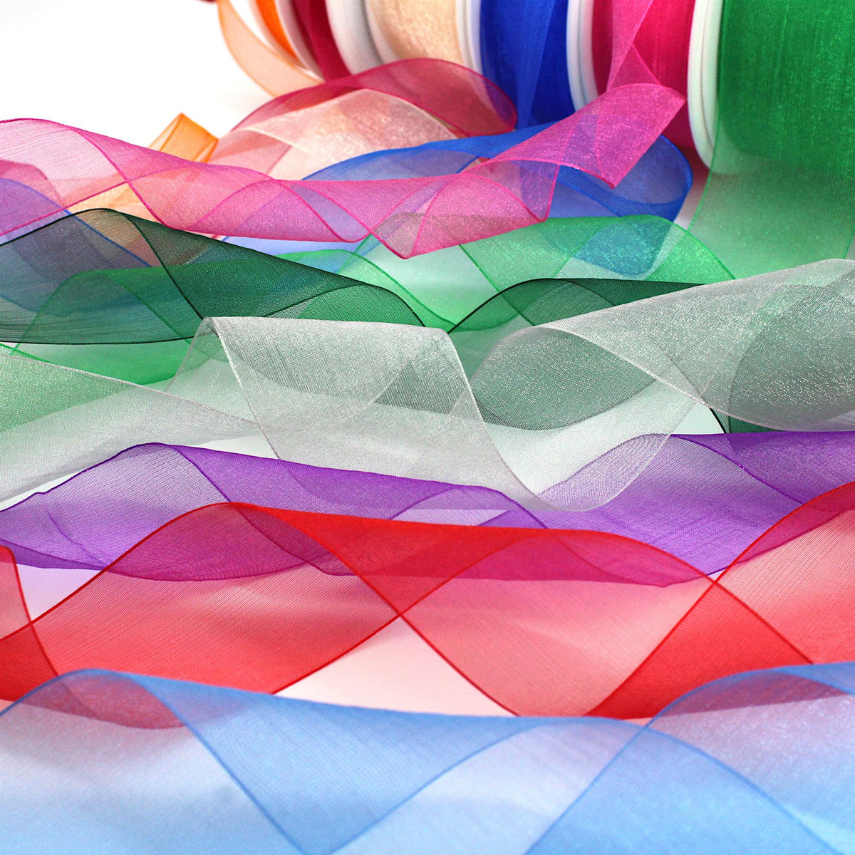 Wide French Mousseline Ribbon - 50mm x 25 metres - 6003