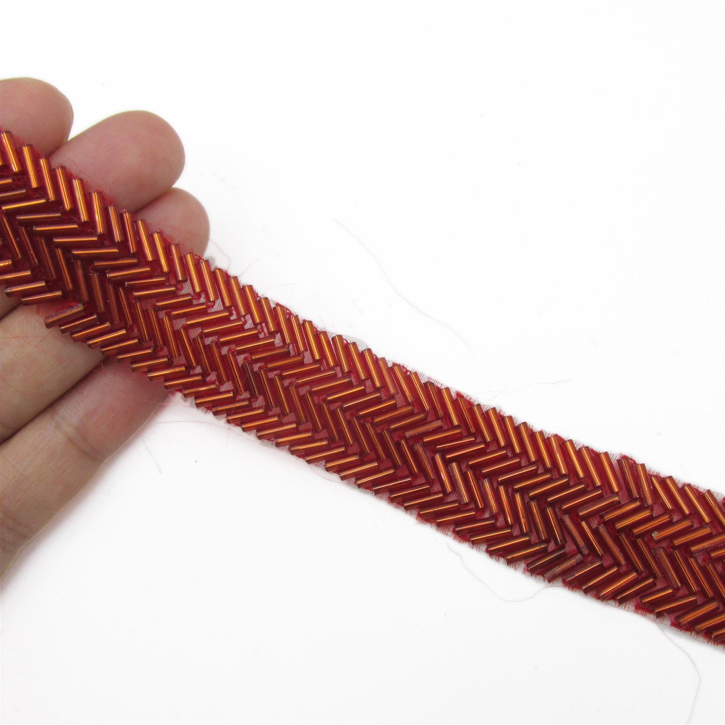 Zigzag Patterned Bugle Braid - 20mm - by the metre - 7913