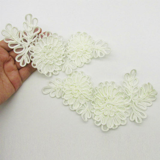 Pocket or Lapel Flower Motifs - 180mm - Pair - 7872