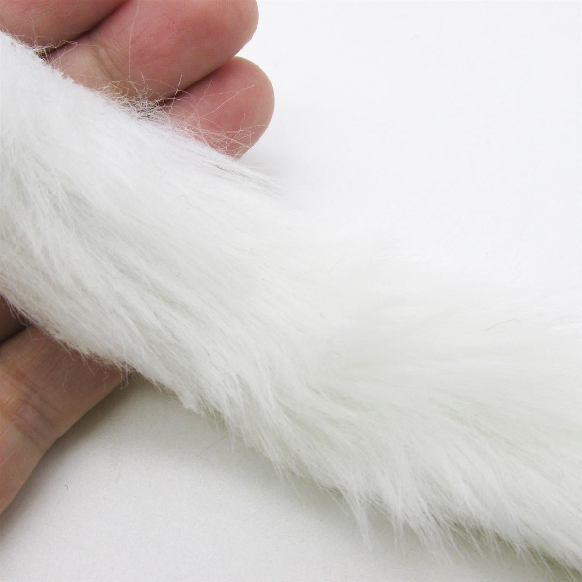 White Faux Fur Trim - by the metre - 9696