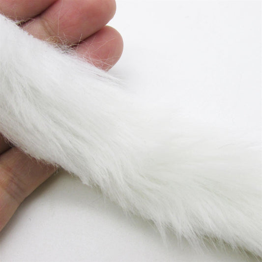 White Faux Fur Trim - by the metre - 9696
