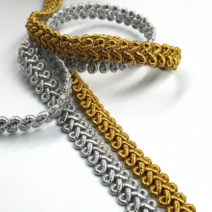 Lurex Feather Gimp Braid - 12mm - by the metre - 8148