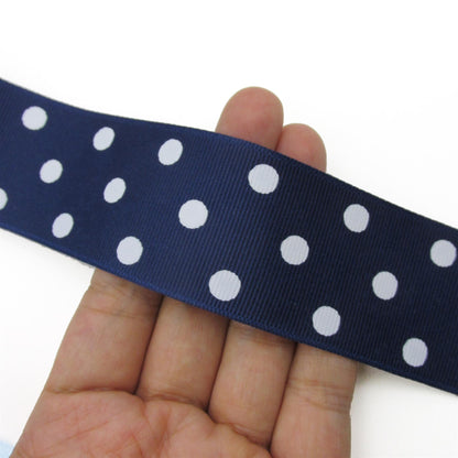 Polka Dot Grosgrain Ribbon - 36mm - by the metre - 5434