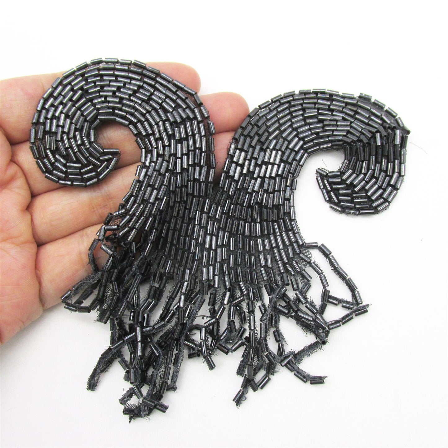 Double Curl and Dangles Motif - 12cm - 7283