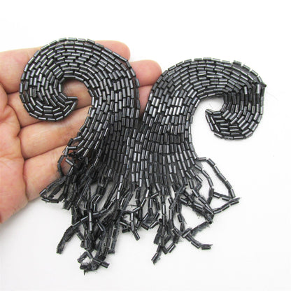 Double Curl and Dangles Motif - 12cm - 7283
