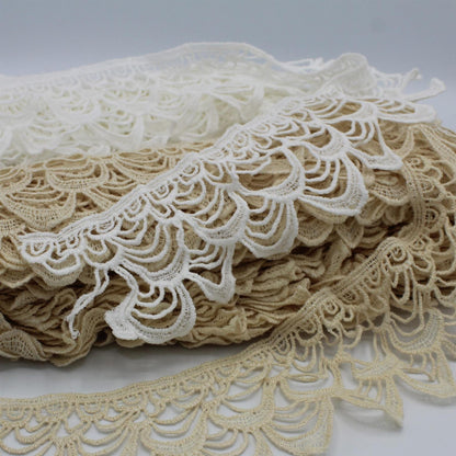 Guipure Lace With Layers Of Scallops 65mm 8650