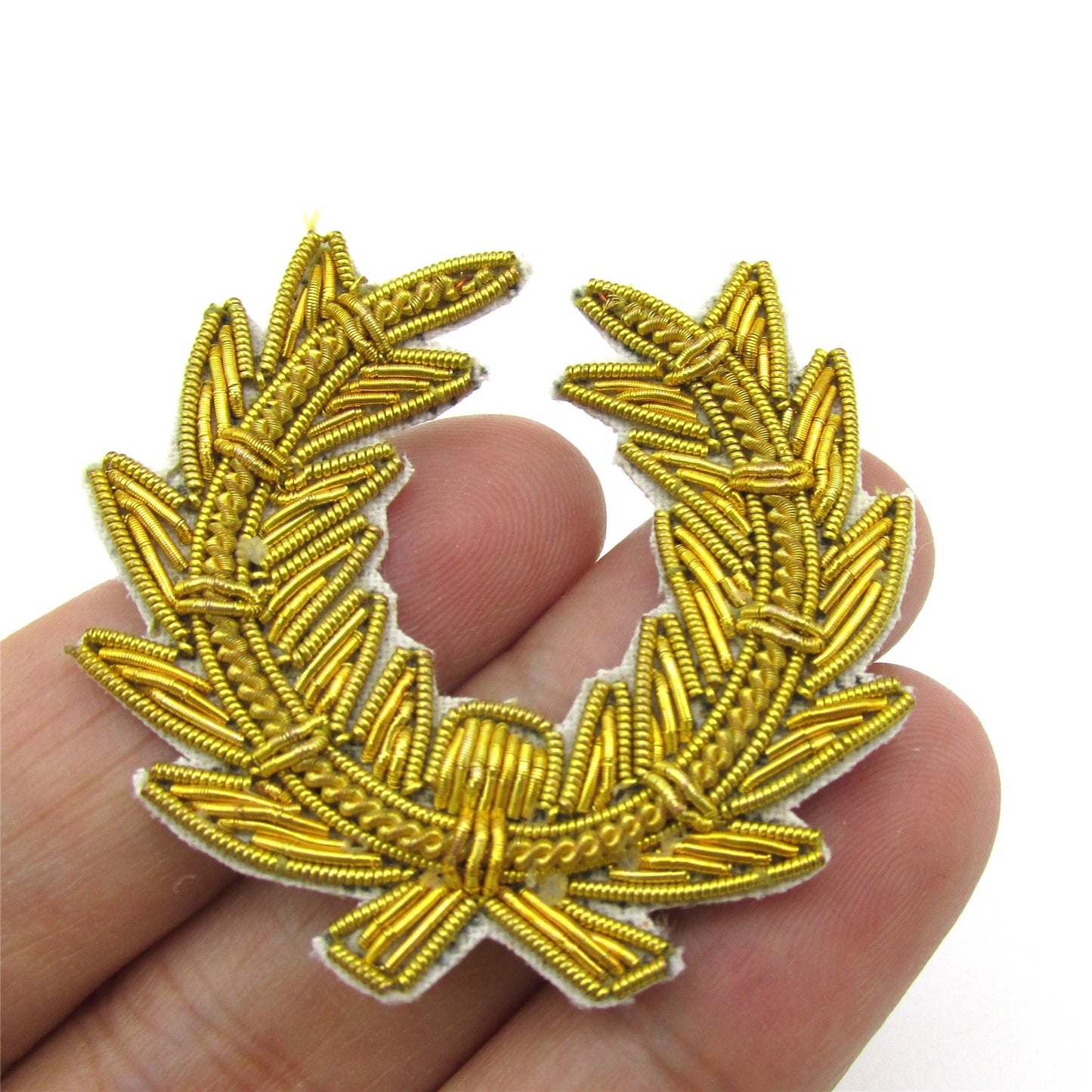 Laurel Wreath Beaded Applique - 45mm - 9370