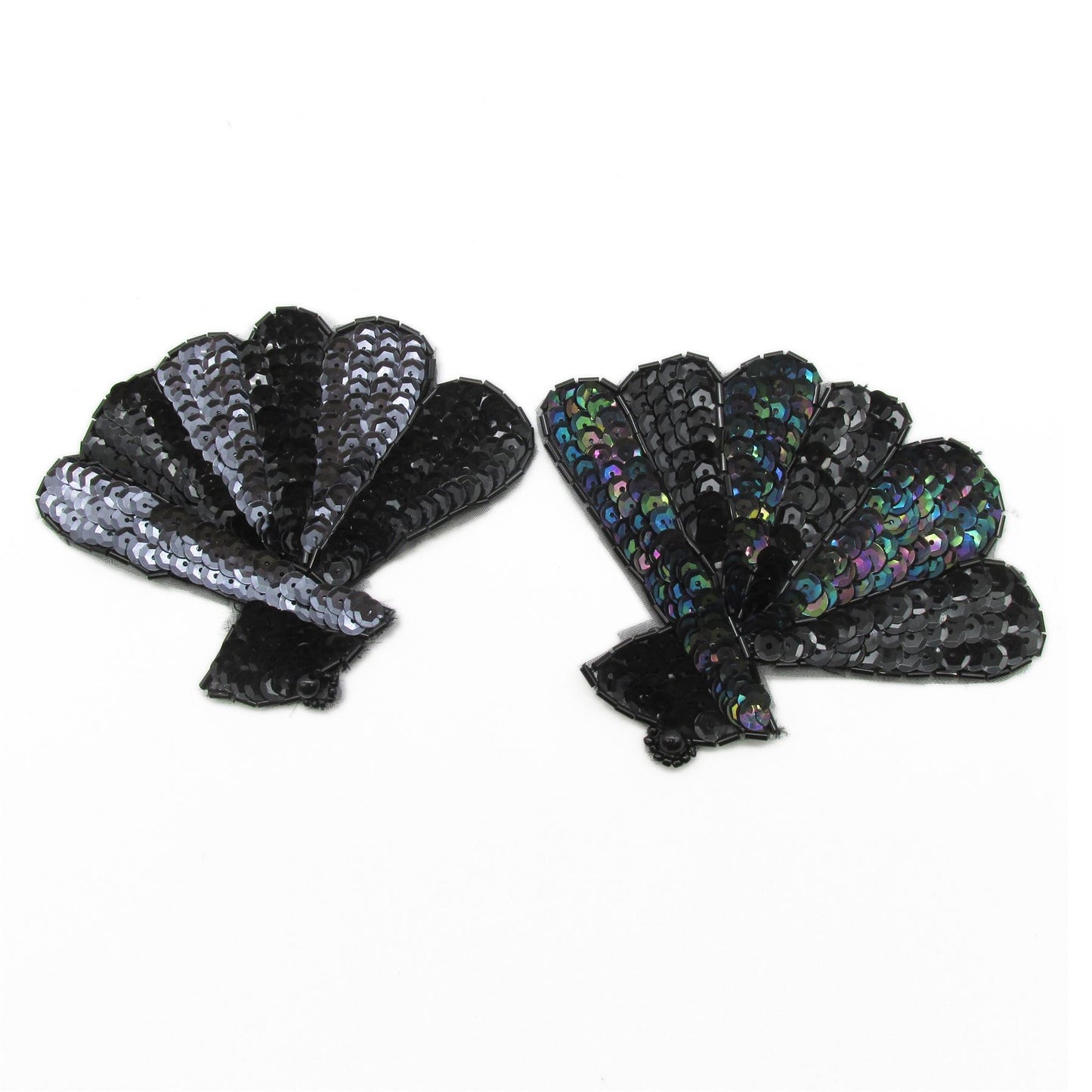 Fan Shape Sequin Motif - 12cm - 9425