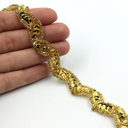 Zig-Zag Sequin Braid Small 12mm 7756