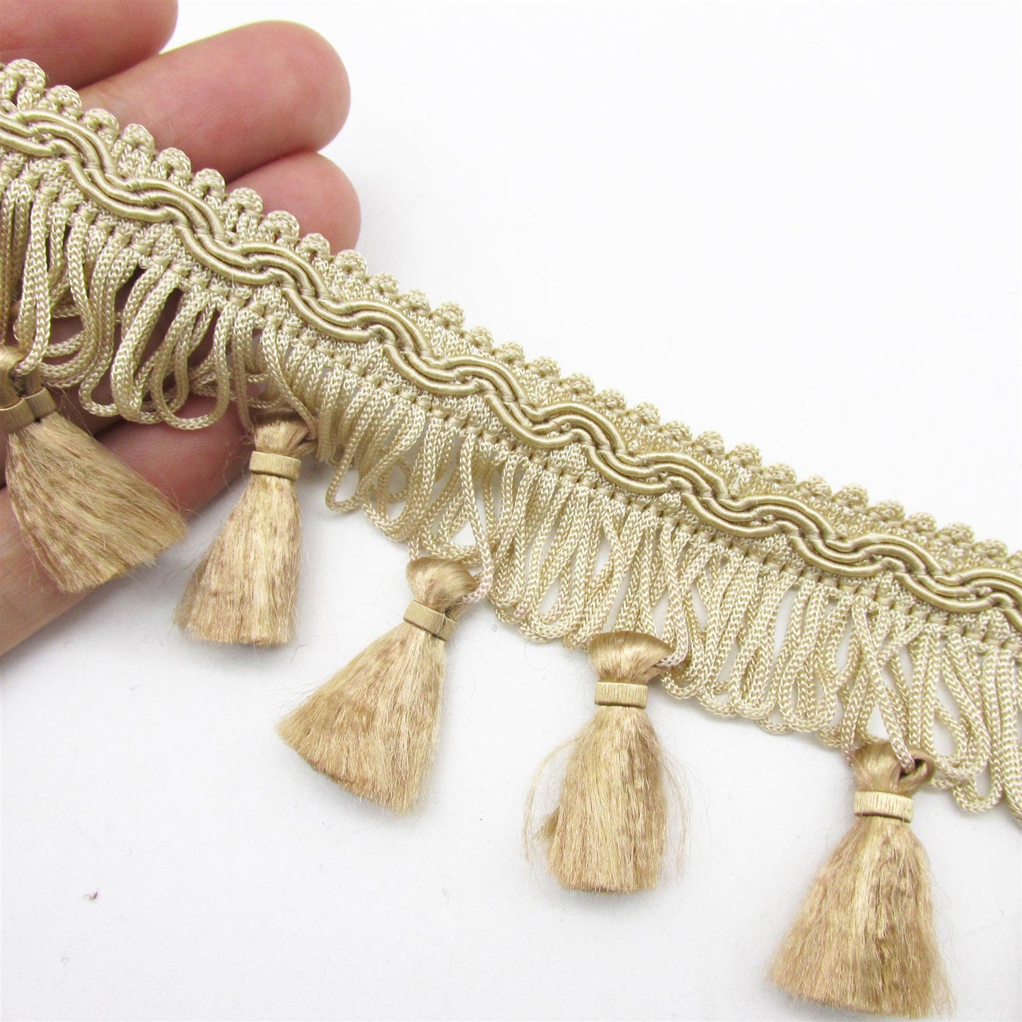 Vintage Tasselled Looped Fringe - 50mm - by the metre - 1865