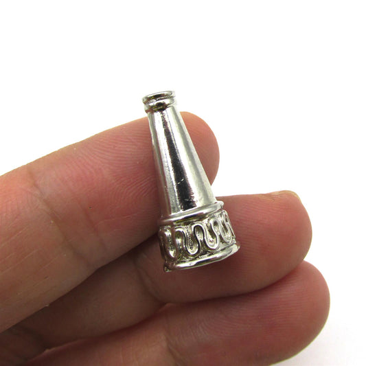 Metal Aglet Closed Ca Silver 22mm 8635