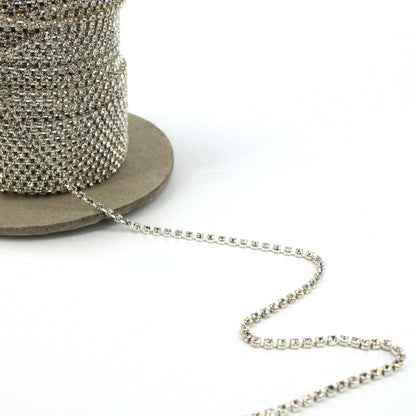 Tiny Diamante Chain - Clear - 2.5mm - by the metre - 9284