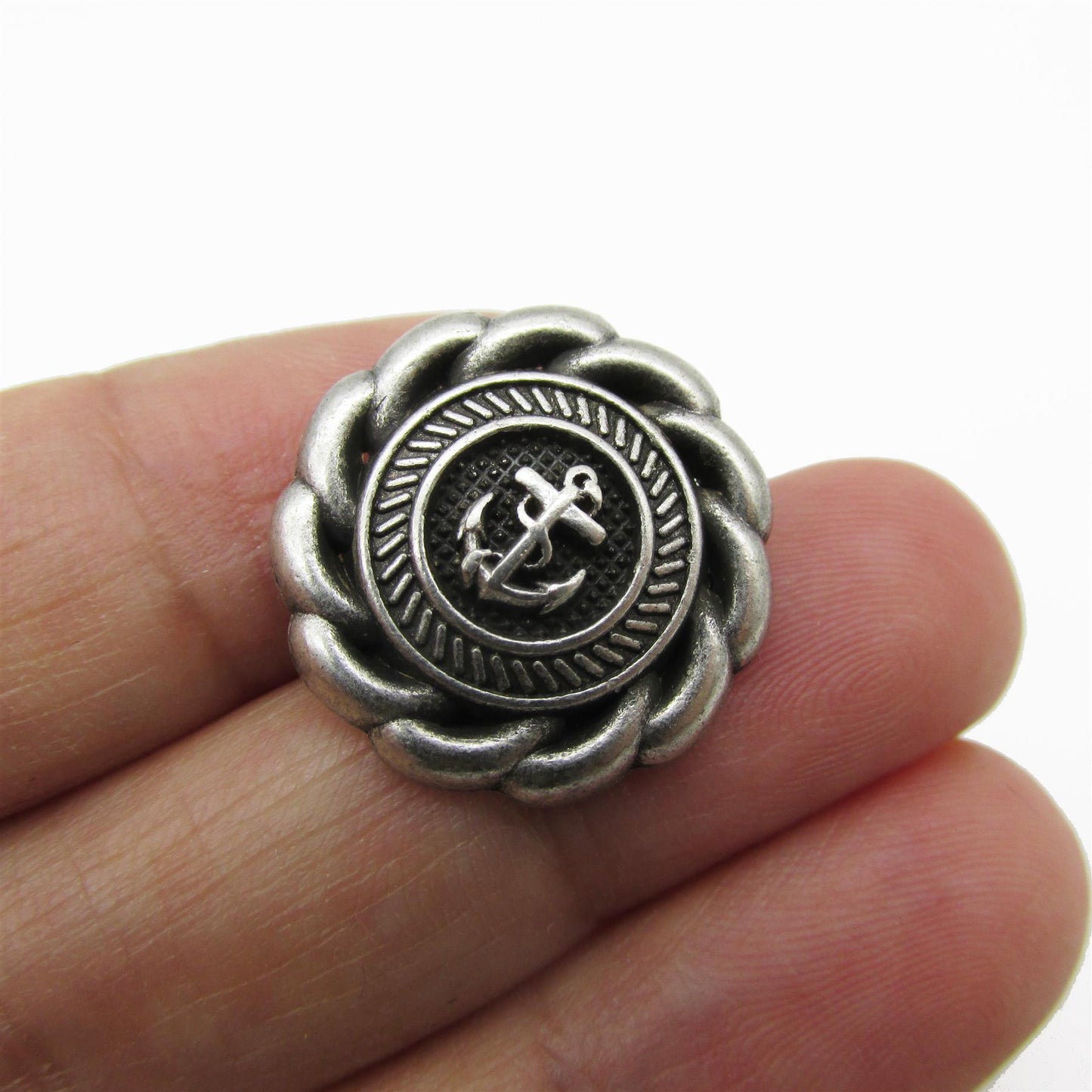 Rope And Anchor Metal Button 4449