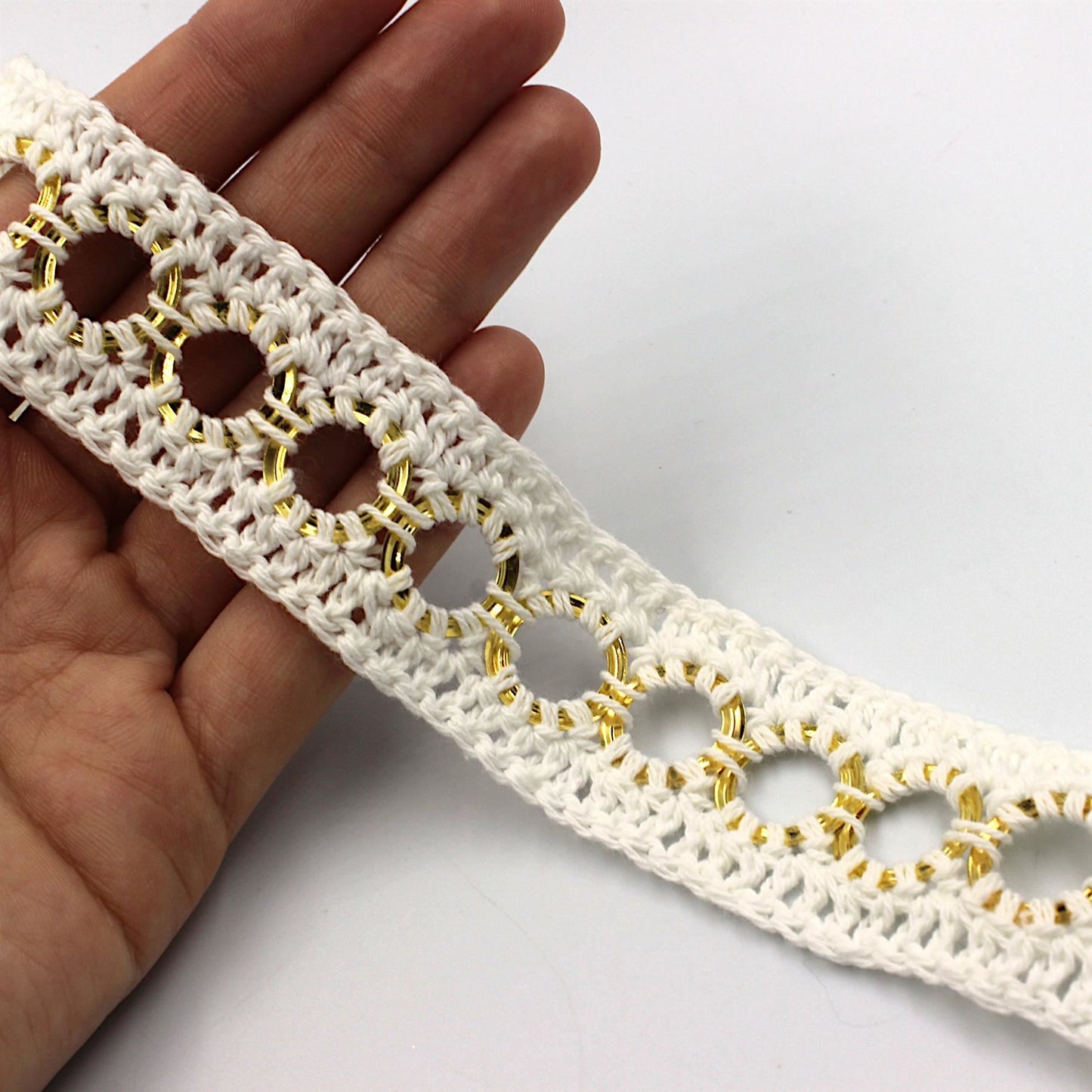 Ring Lace Crochet Braid - 30mm - by the metre - 7206