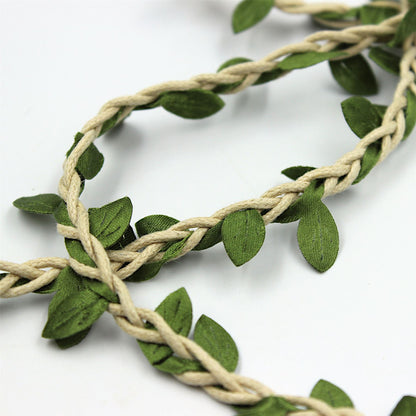 Plaited Cord With Leaves 6mm 6379