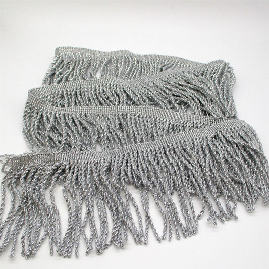 Lurex Bullion Fringe - by the metre - Silver - 6051