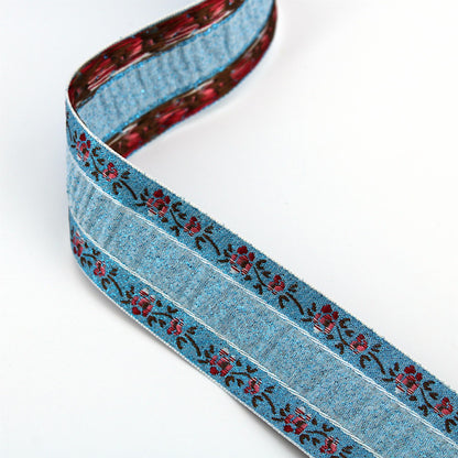 Tucked Centre Metallic Braid - 30mm - by the metre - 6554