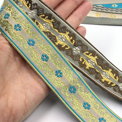 Floral Jacquard Braid - 30mm - by the metre - 5373