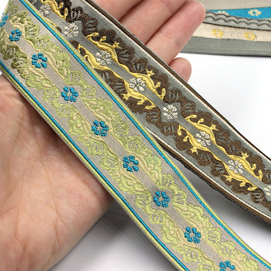 Floral Jacquard Braid - 30mm - by the metre - 5373