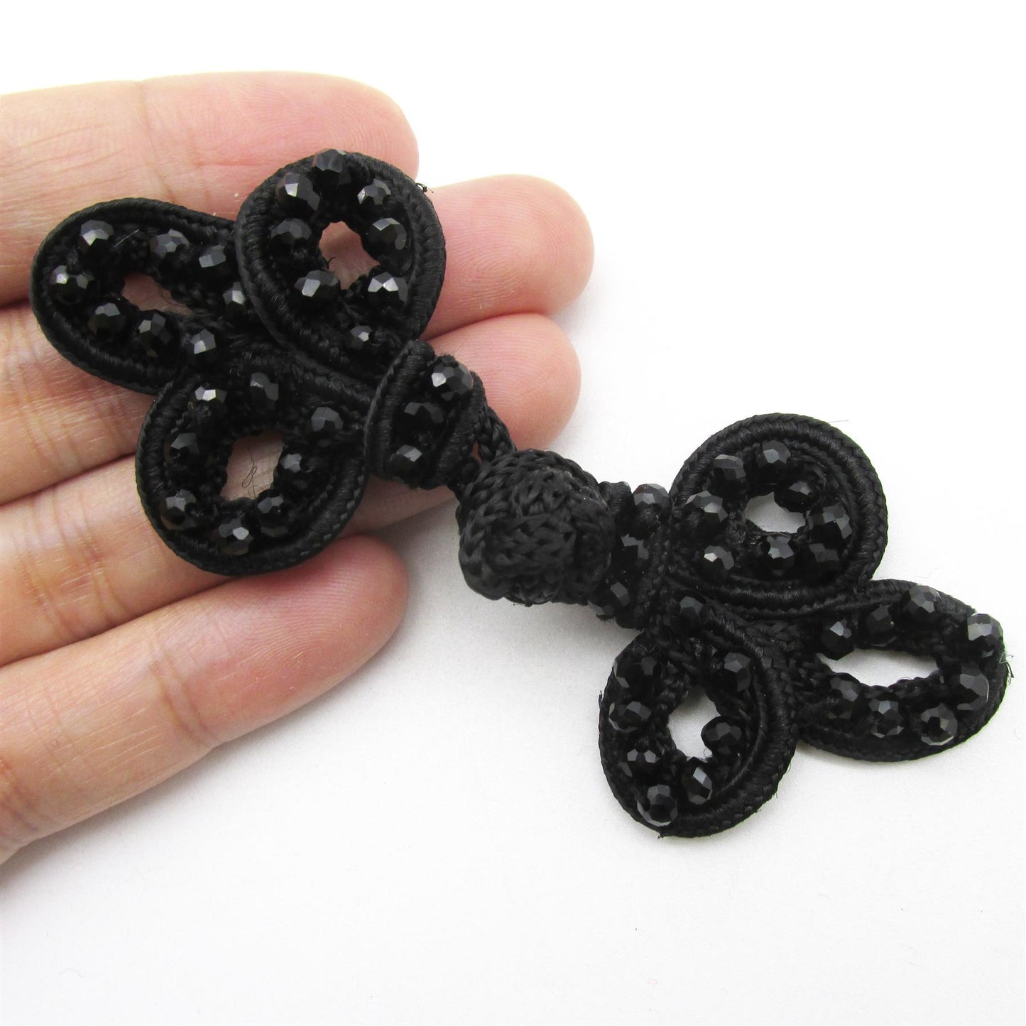 Small Beaded Frog - Black - 9cm - 7415