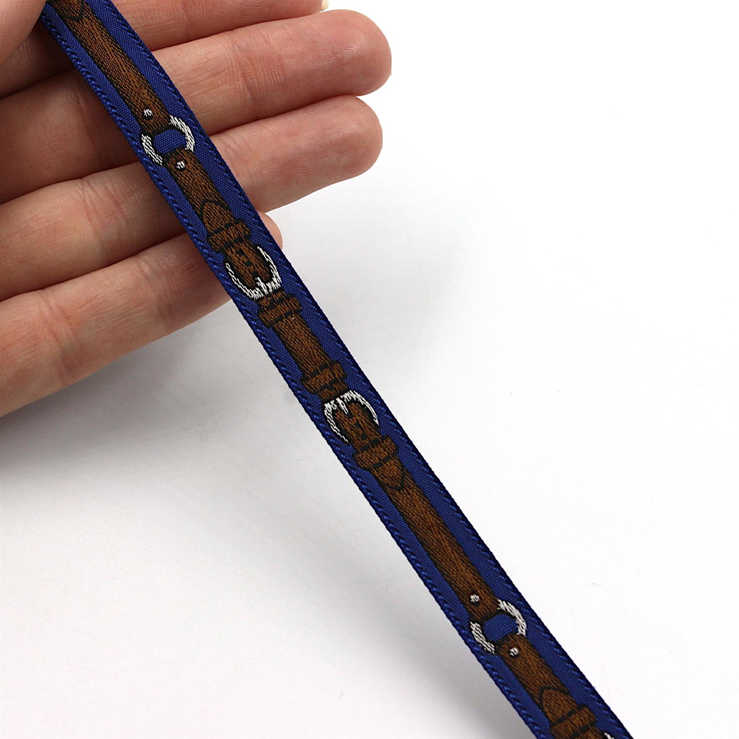 Braid with Belt and Buckle Pattern 10mm x 1m - 9632