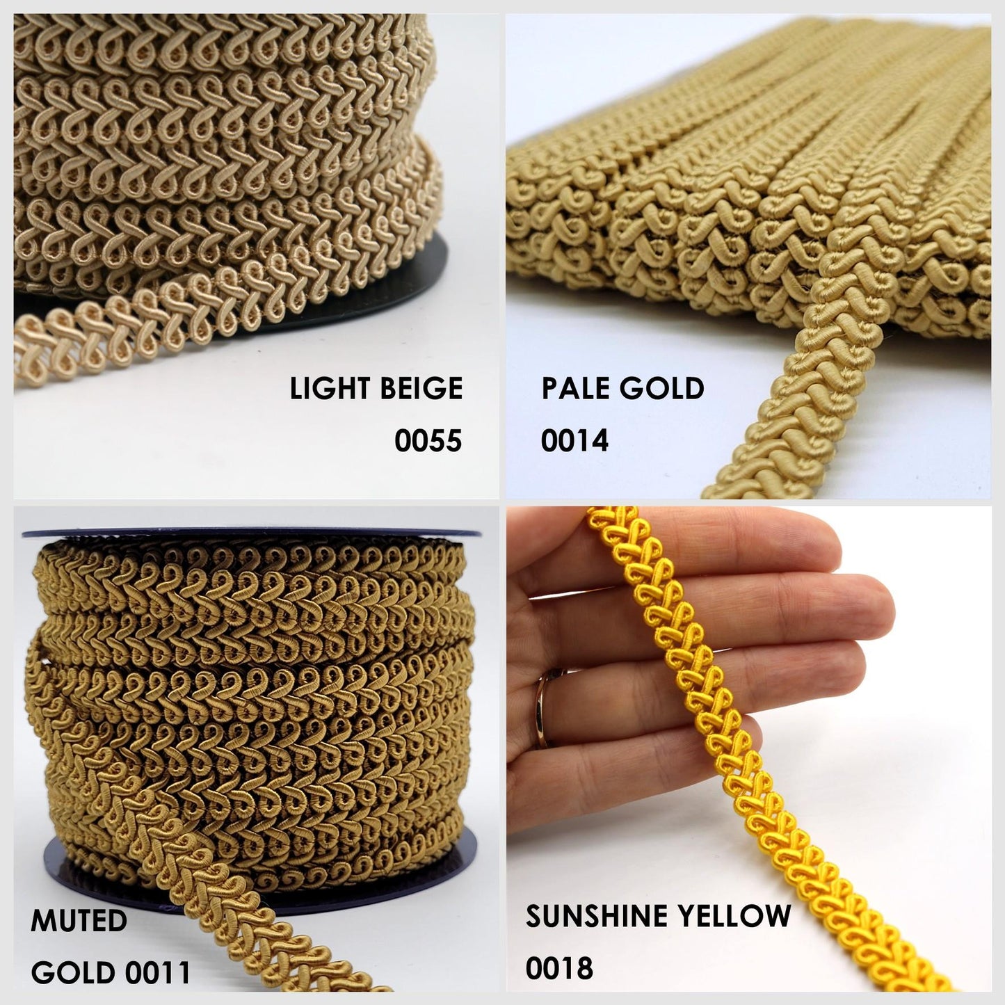 Gimp Braid In Feather Design 12mm 9893