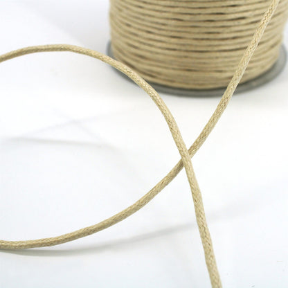 Waxed Cotton Cord - Natural - 1.5mm x 5 metres - 7646