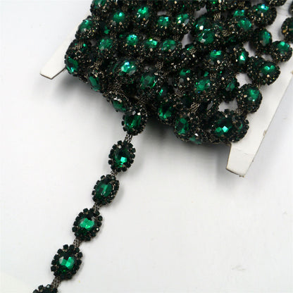 Stone Diamante Banding Oval x1m - 9736