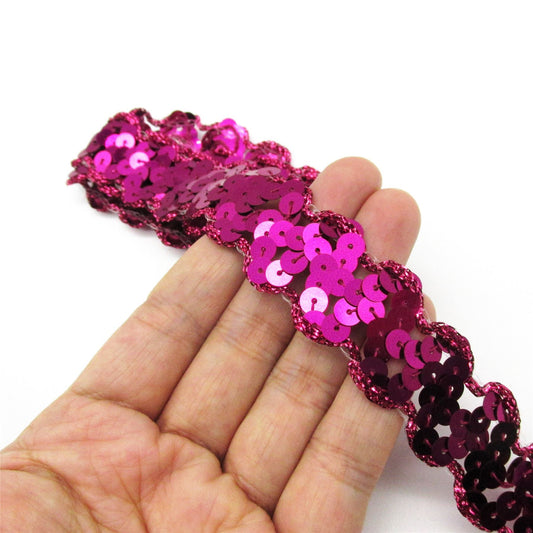 Wavy Sequin Braid - 18mm - by the metre - 6082