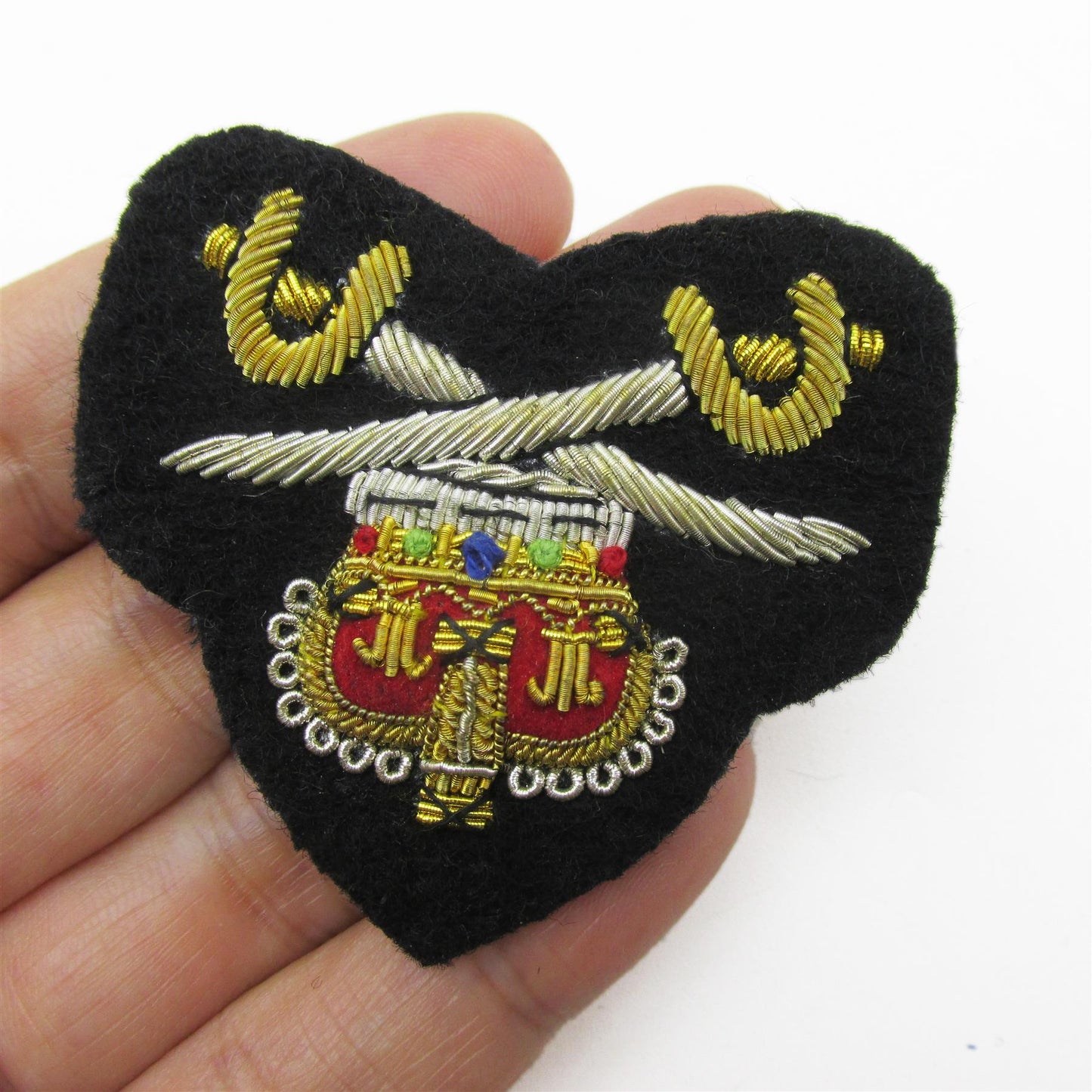 Crown and Crossed Swords Badge - 9379