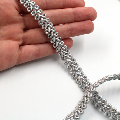 Lurex Feather Gimp Braid - 12mm - by the metre - 8148