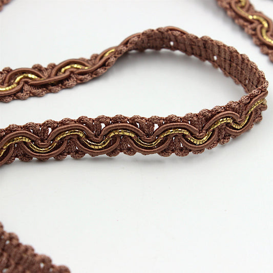 Vintage Braid with Metallic Wave 10mm x 1m - 1724