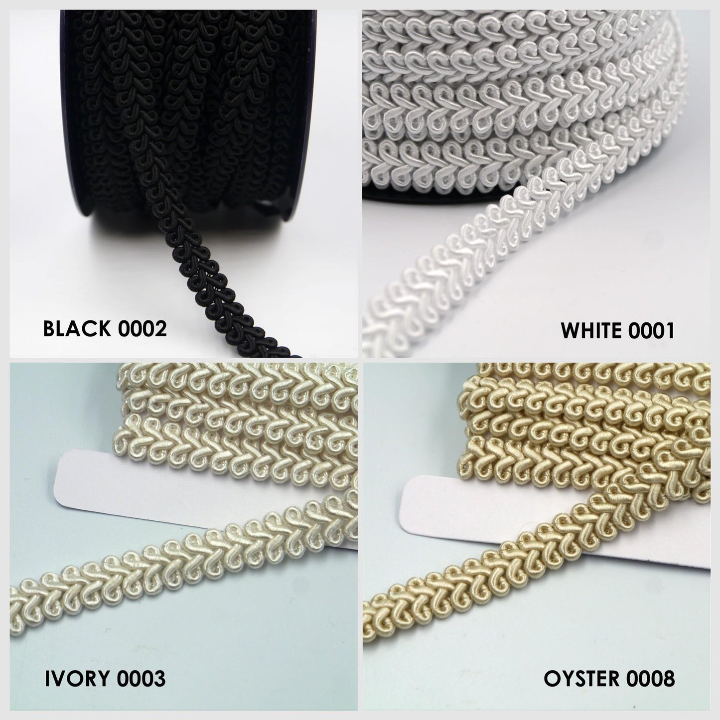Gimp Braid In Feather Design 12mm 9893