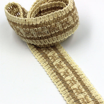 2-Tone Jute Braid Natural 35mm x1m - 8363