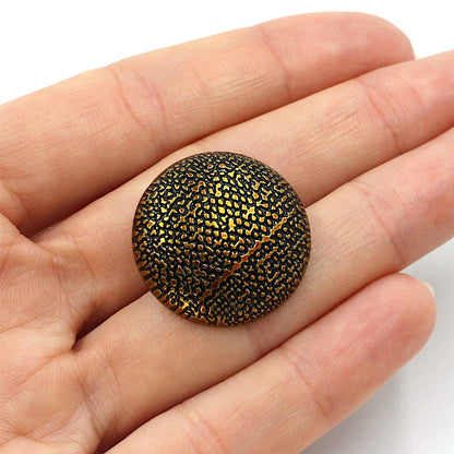 Metal Textured Pattern Dome Shank Button 6111