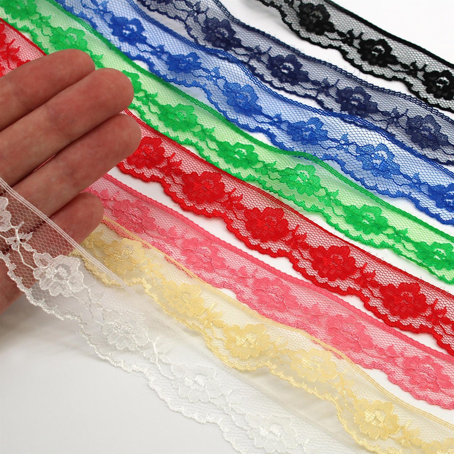 Floral Nylon Lace - 22mm - by the metre - 9951