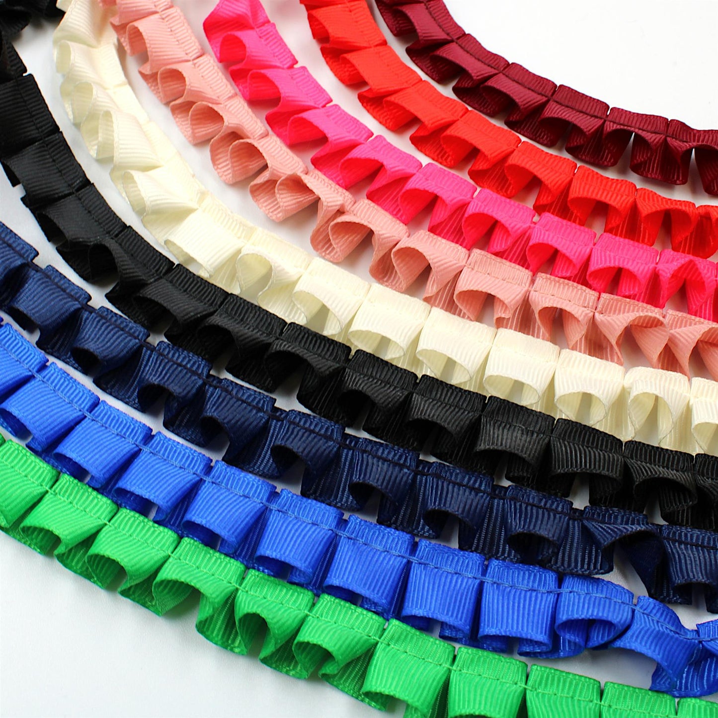 Box Pleated Grosgrain - 15mm - by the metre - 7989