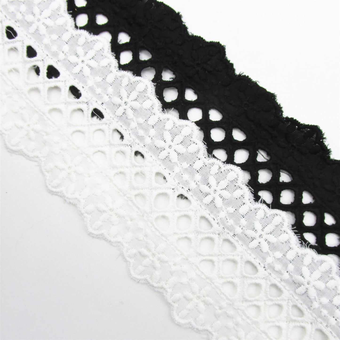 Broderie Anglaise with Small Flowers - 65mm - by the metre - 5426