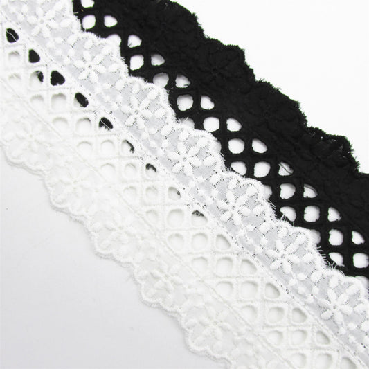 Broderie Anglaise with Small Flowers - 65mm - by the metre - 5426