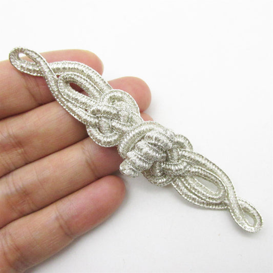 Small Metallic Frog - Light Silver - 9.5cm - 7619