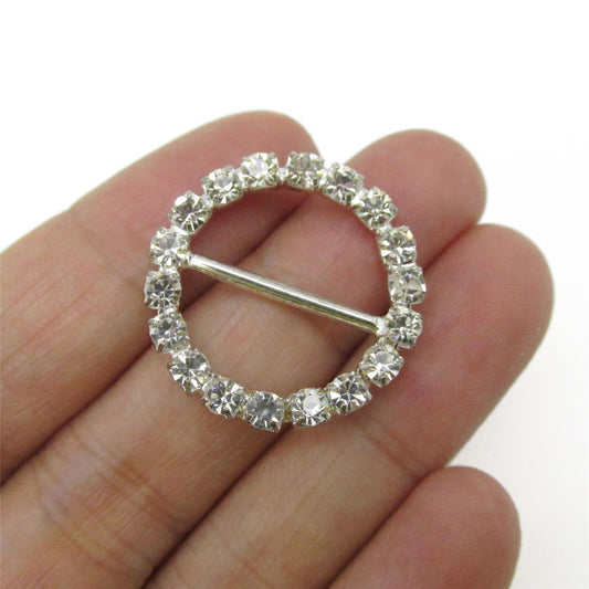 Diamante Round Buckle - 7134