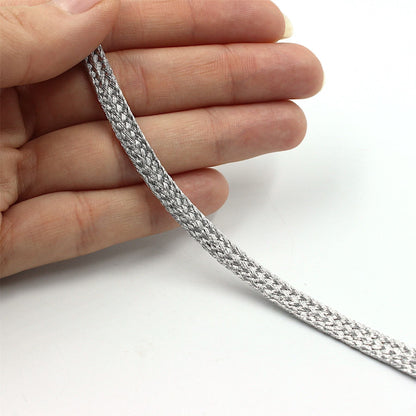 Metallic Woven Flat Braid 7979