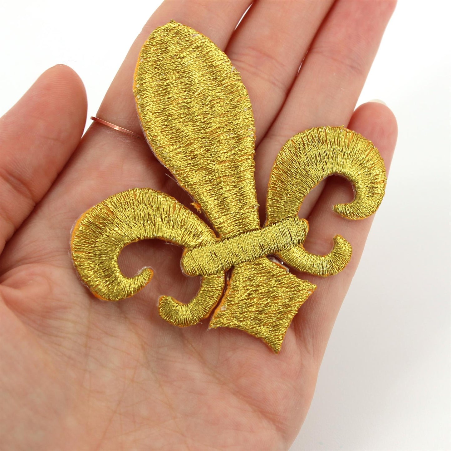 Fleur De Lys Metallic Motif Iron-On - 5614