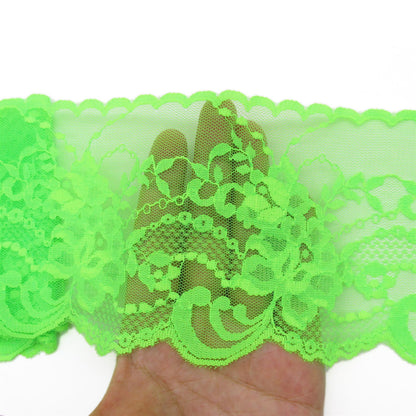 Fluorescent Wide Flower Lace - 10cm - by the metre - 5414