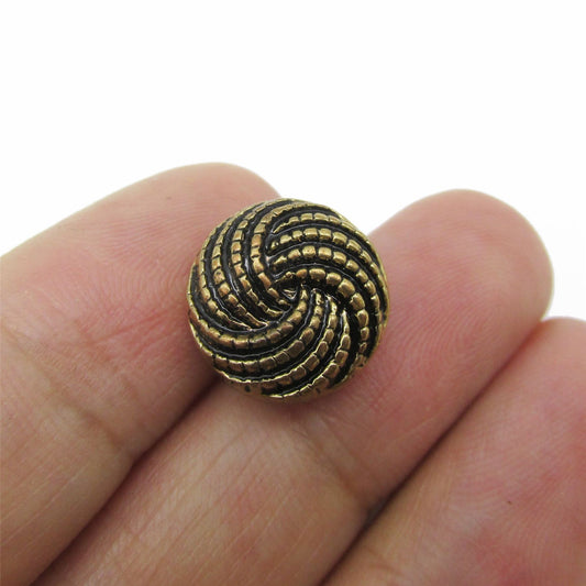 Knot Design Button - Antique Gold - 13mm - 5300