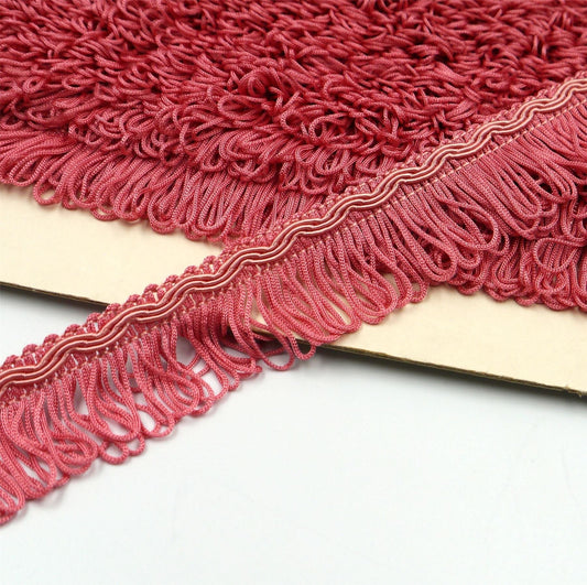 Vintage Gimp Braid With Looped Fringe 32mm x1m - 0865