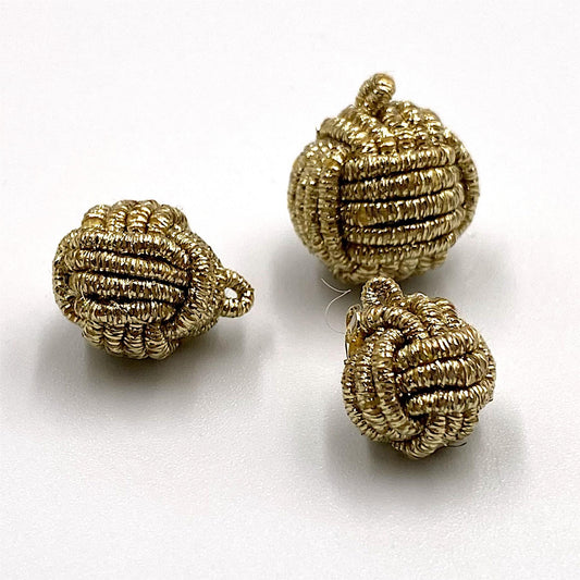 Lurex Chinese Knot Button - 7434