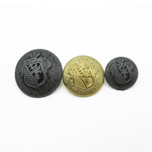 Metal Button With Shield Design 4389